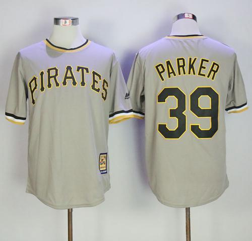 Mitchell And Ness Pirates #39 Dave Parker Grey Throwback Stitched MLB Jersey - Click Image to Close